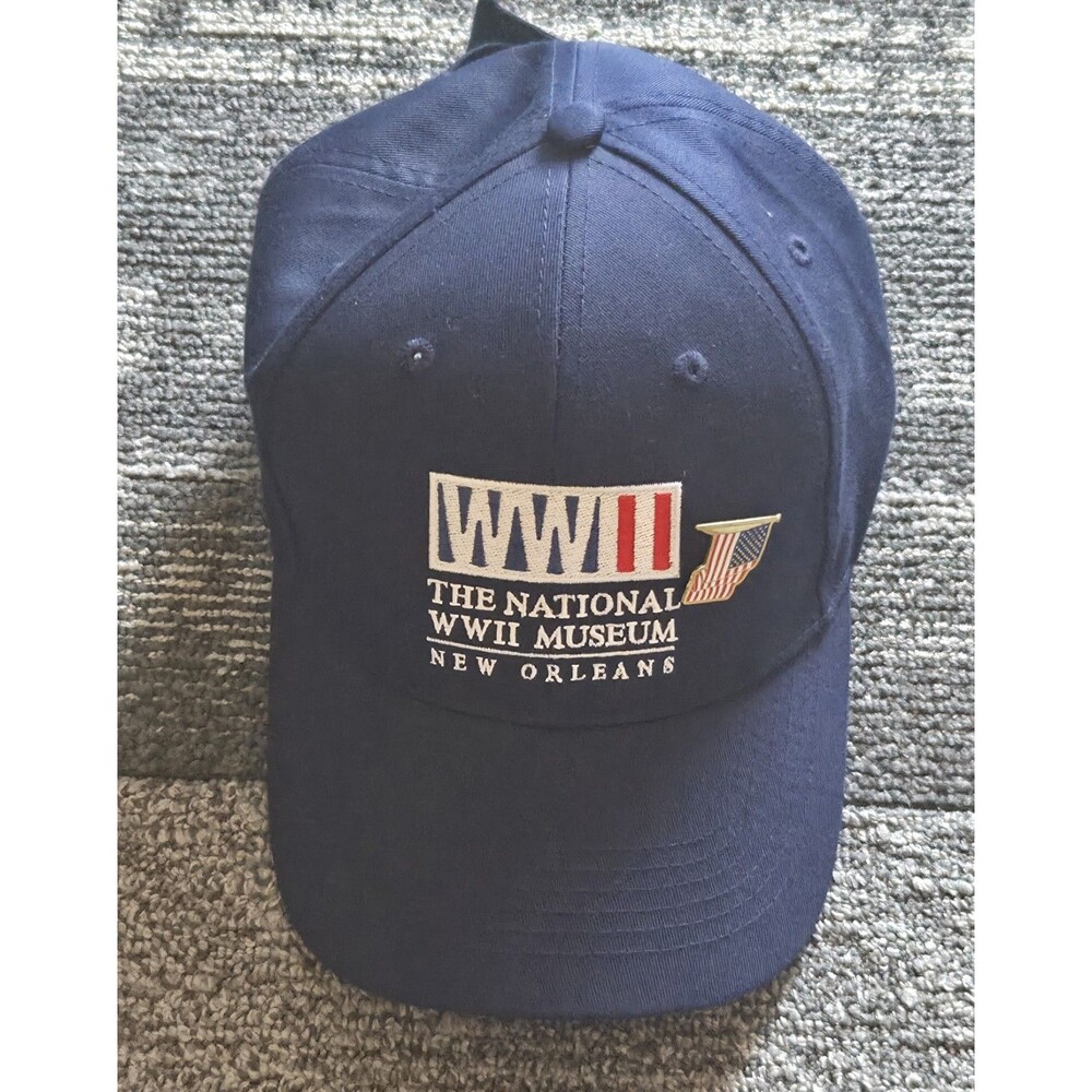 The National WWII Museum Navy Blue Adjustable Baseball Cap WWII USA Theme